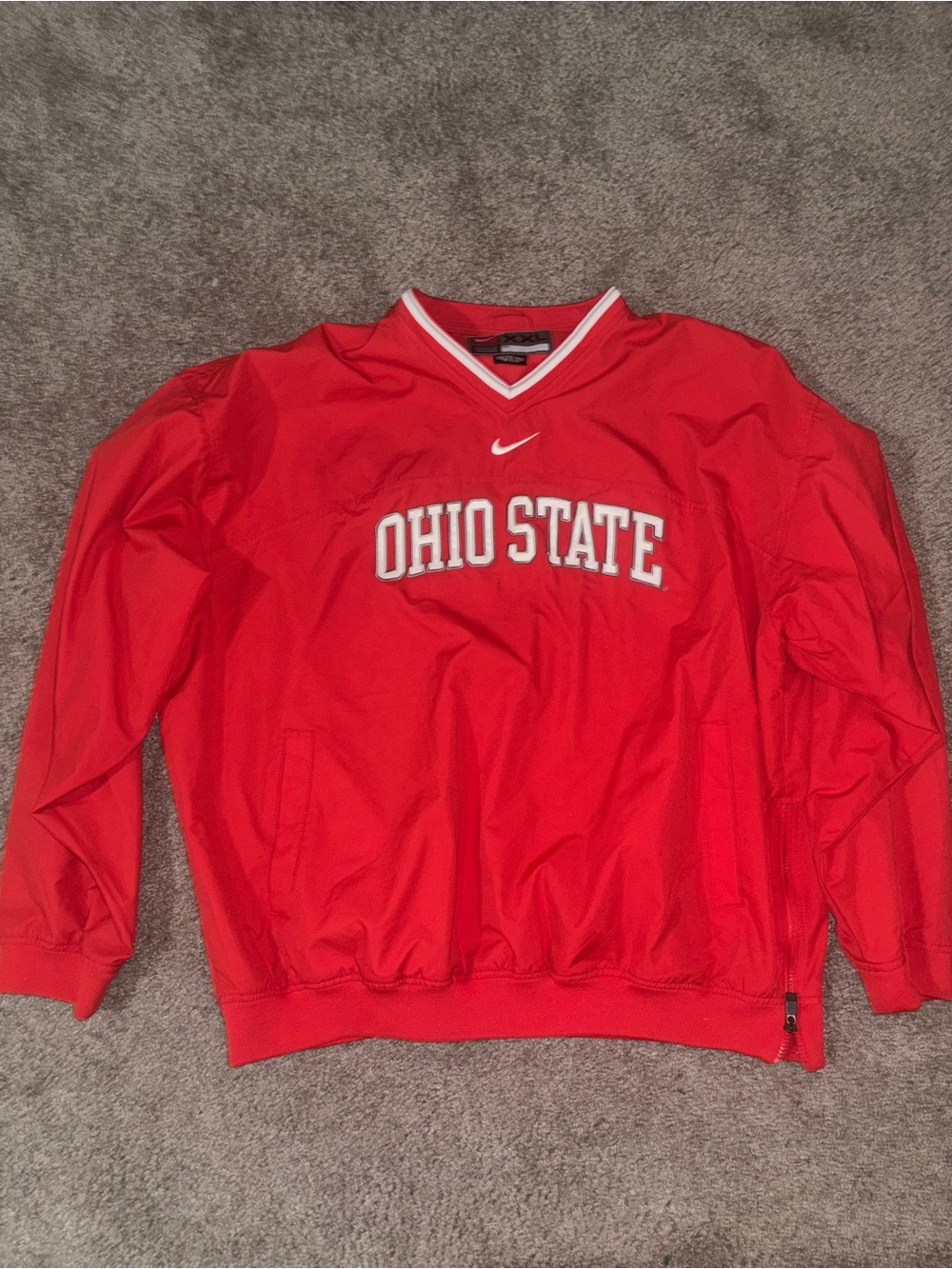 Vintage Red Nike Ohio State Red Pullover Windbreaker